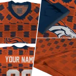custom denver broncos stacked rectangle orange jersey best selling