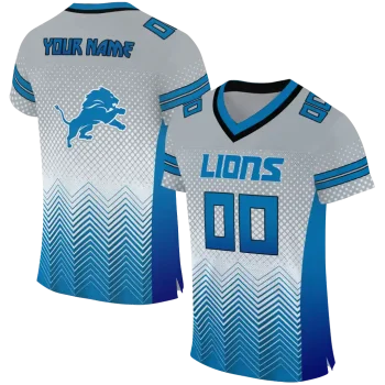 custom detroit lions halftone sweep silver black jersey best selling