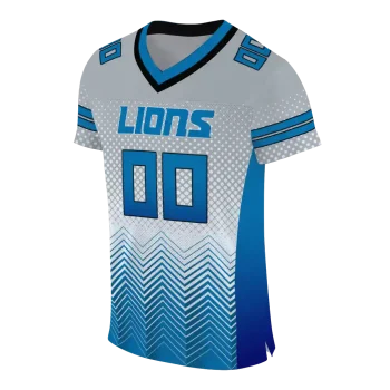 custom detroit lions halftone sweep silver black jersey fashion forward