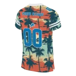 custom detroit lions horizon palm sunset jersey best selling