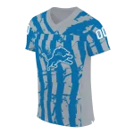 custom detroit lions stripe splatter blue jersey best selling