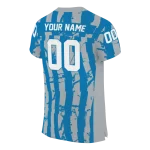 custom detroit lions stripe splatter blue jersey best selling