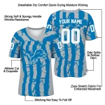 custom detroit lions stripe splatter blue jersey best selling