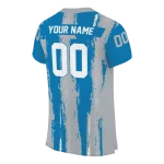 custom detroit lions striped texture blue jersey best selling