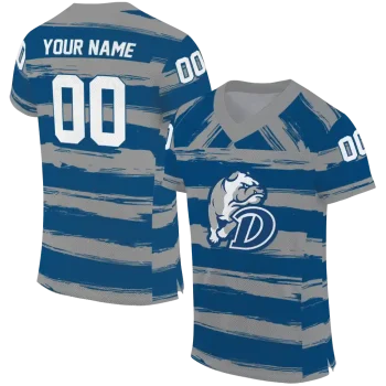 custom drake bulldogs art stripe blue jersey best selling