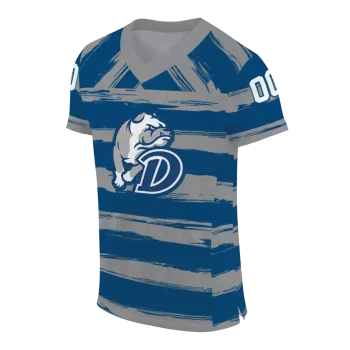 custom drake bulldogs art stripe blue jersey fashion forward