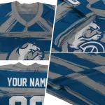 custom drake bulldogs art stripe blue jersey best selling