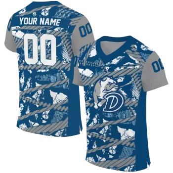custom drake bulldogs camo shatter blue jersey best selling