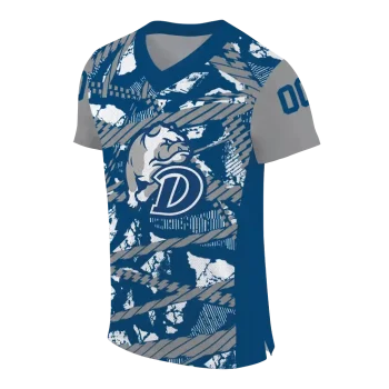 custom drake bulldogs camo shatter blue jersey fashion forward