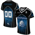 custom drake bulldogs halftone slant blue black jersey best selling