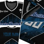 custom drake bulldogs halftone slant blue black jersey best selling