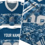 custom drake bulldogs mirrored pattern blue jersey best selling