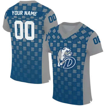 custom drake bulldogs stacked rectangle blue jersey best selling