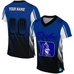 custom duke blue devils halftone flow blue black jersey best selling