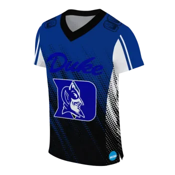 custom duke blue devils halftone flow blue black jersey fashion forward