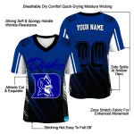 custom duke blue devils halftone flow blue black jersey best selling