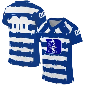custom duke blue devils layered grids blue jersey best selling