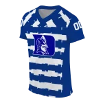 custom duke blue devils layered grids blue jersey best selling