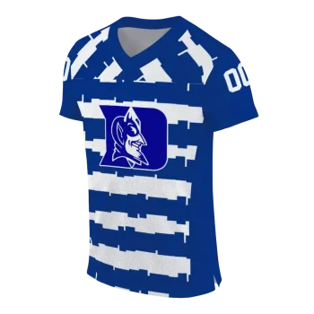 custom duke blue devils layered grids blue jersey fashion forward