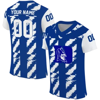 custom duke blue devils stripe block blue jersey best selling