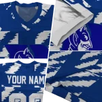 custom duke blue devils stripe block blue jersey best selling