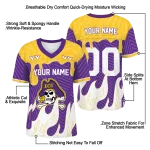 custom east carolina pirates dripping flames purple white jersey best selling