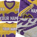 custom east carolina pirates dripping flames purple white jersey best selling