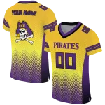 custom east carolina pirates halftone sweep gold black jersey best selling