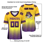 custom east carolina pirates halftone sweep gold black jersey best selling