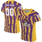 custom east carolina pirates stripe splatter purple jersey best selling