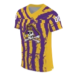 custom east carolina pirates stripe splatter purple jersey best selling