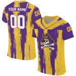 custom east carolina pirates striped texture purple jersey best selling