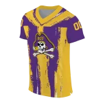custom east carolina pirates striped texture purple jersey best selling