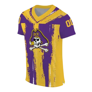 custom east carolina pirates striped texture purple jersey fashion forward