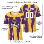 custom east carolina pirates striped texture purple jersey best selling