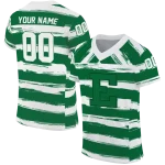 custom eastern michigan eagles art stripe green jersey best selling