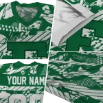 custom eastern michigan eagles camo shatter green jersey best selling