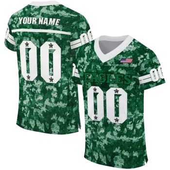 custom eastern michigan eagles camouflage abstract green jersey best selling
