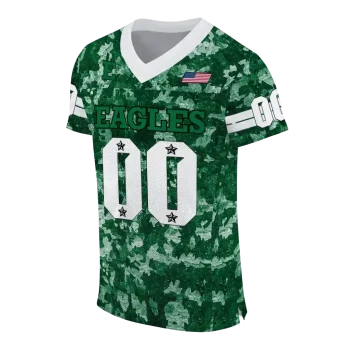custom eastern michigan eagles camouflage abstract green jersey fashion forward