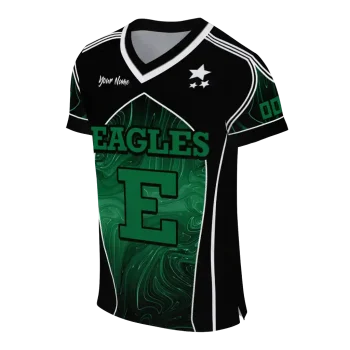 custom eastern michigan eagles halftone slant green black jersey fashion forward