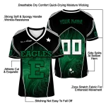 custom eastern michigan eagles halftone slant green black jersey best selling