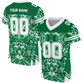 custom eastern michigan eagles mirrored pattern green jersey best selling