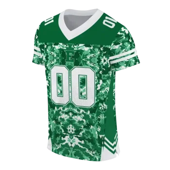 custom eastern michigan eagles mirrored pattern green jersey fashion forward