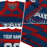 custom florida atlantic owls art stripe blue jersey best selling