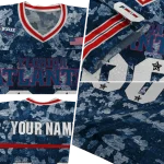 custom florida atlantic owls camouflage abstract blue jersey best selling