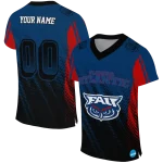 custom florida atlantic owls halftone flow blue black jersey best selling
