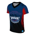 custom florida atlantic owls halftone flow blue black jersey best selling