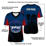 custom florida atlantic owls halftone flow blue black jersey best selling