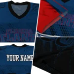 custom florida atlantic owls halftone flow blue black jersey best selling