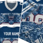 custom florida atlantic owls mirrored pattern blue jersey best selling